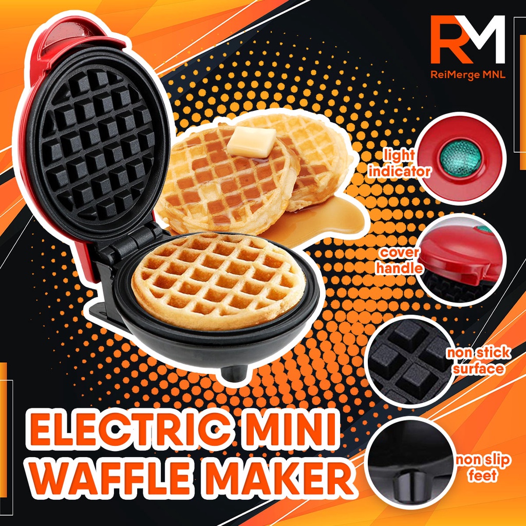 Multifunctional Mini Electric Waffle Maker Non-Stick 350W Pan Circular ...