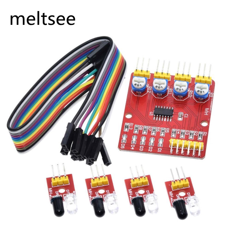 4 Channel Infrared Detector Tracked Photoelectricity Sensor module For ...