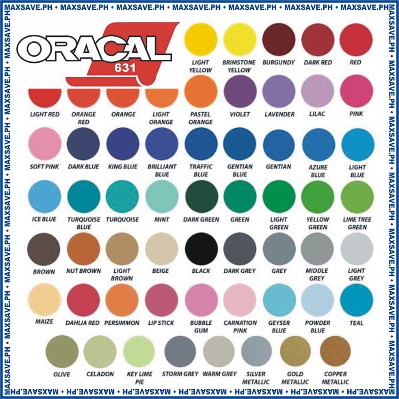 Oracal 631 Matte Vinyl Sticker Series 2 for Cricut, Silhouette Cameo