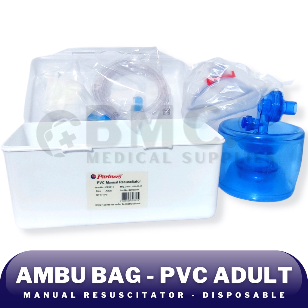 BOS Medicare Surgical® Adult Ambu Bag Manual Resuscitator | Reusable BVM With Oxygen Mask, Reservoir & Non-Rebreather Valve For Emergency, Hospital, Clinic, First Aid – Pack Of 1 - Foto 7