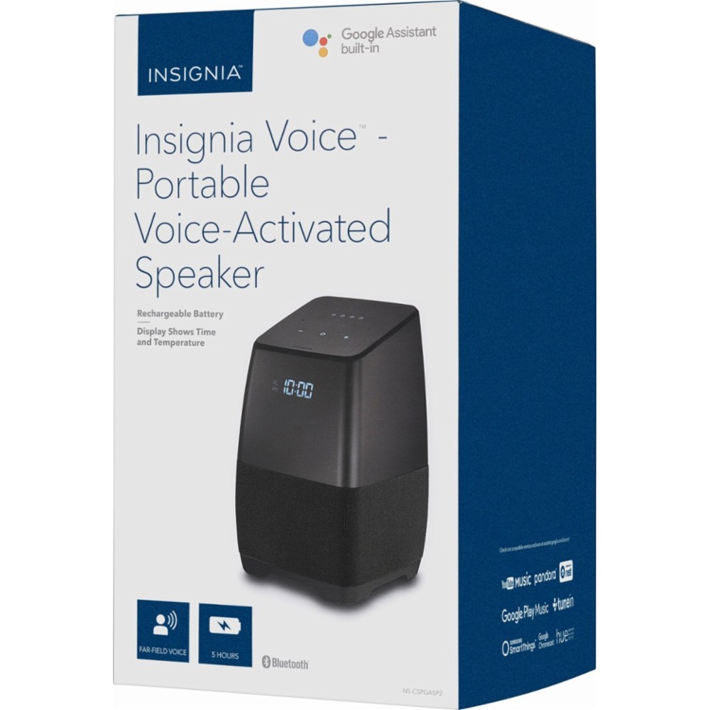 Insignia voice smart bluetooth store speaker & alarm clock