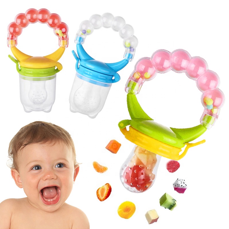 Baby Rattle Pacifier Fresh Food Fruit Nibbler Feeder | Shopee Philippines
