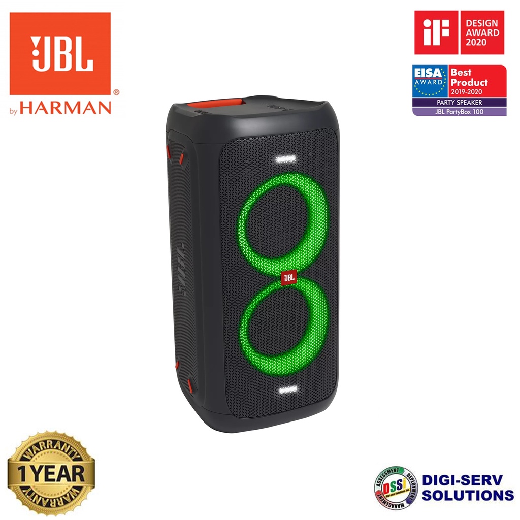 JBL PartyBox 100 Portable Bluetooth Party Speaker w/ Bass Boost ...