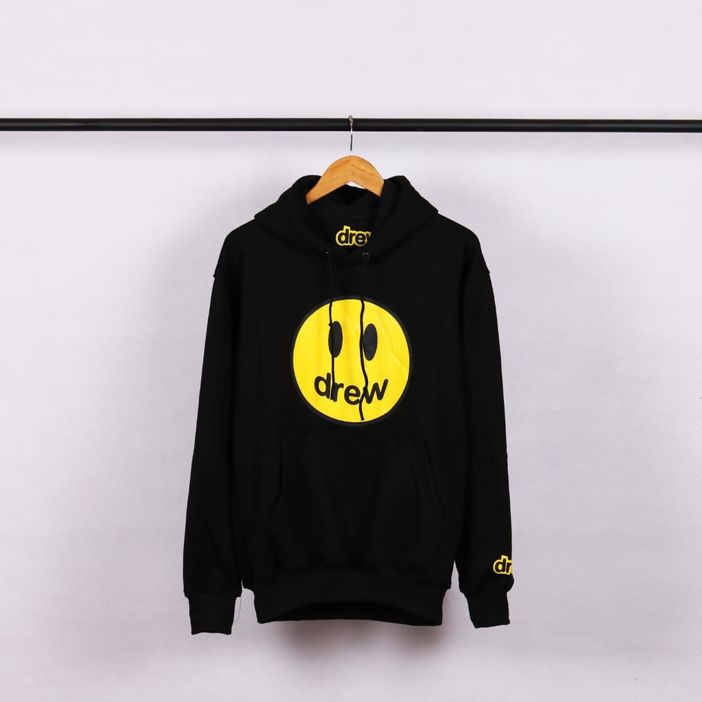 HITAM Drew House Justin Bieber Hoodie Jacket Black Black Shopee Philippines