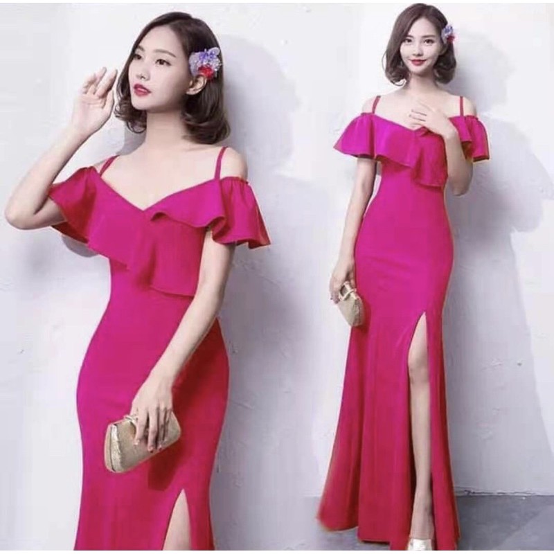 Yco Open shoulder maxi dress party&cocktail long gown dress Fashionable ...