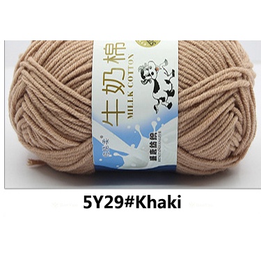 【real 50g】5ply 50g Yarn Milk Fiber Knitting Wool Crochet Yarn Milk 