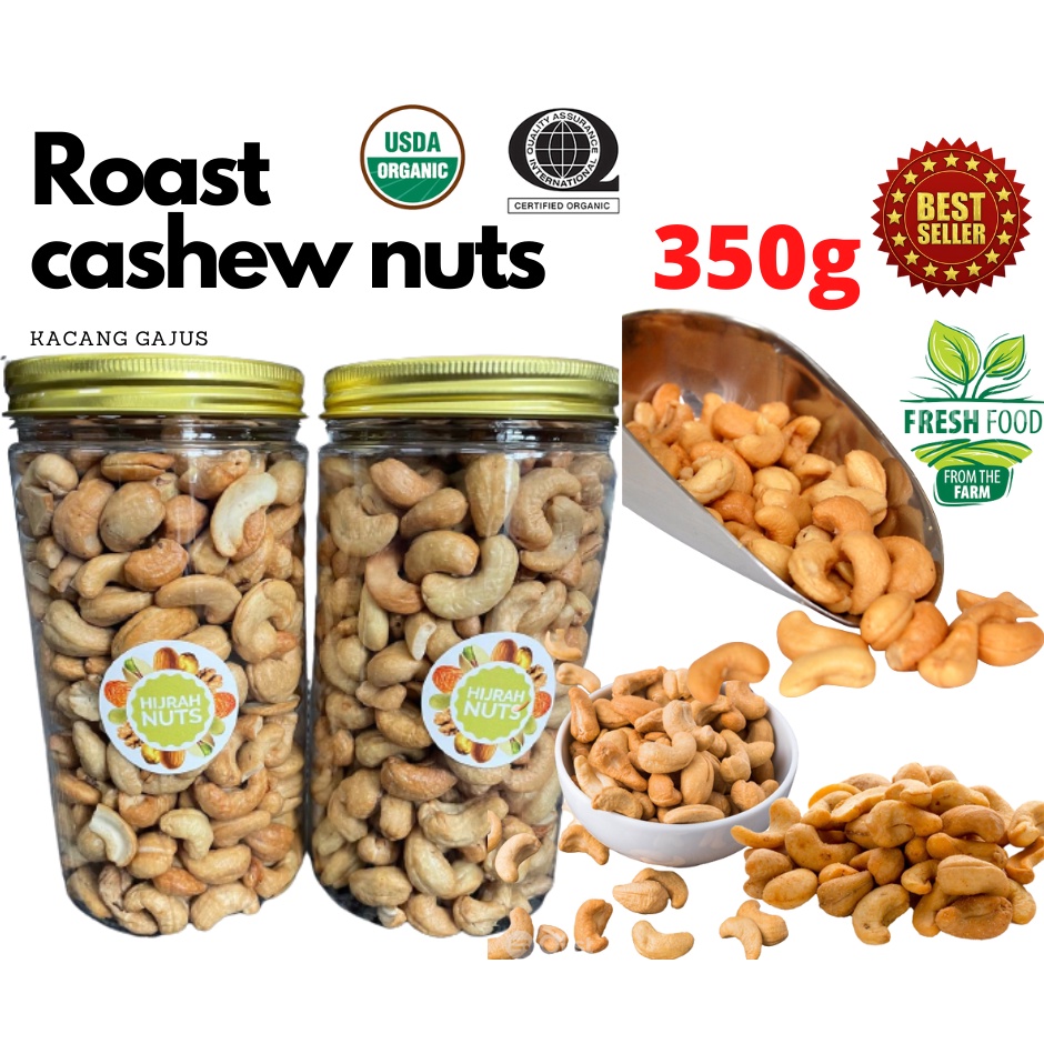 GAJUS BAKAR BUTTERED CASHEW NUT HALAL 350g HIJRAH NUTS | Shopee Philippines