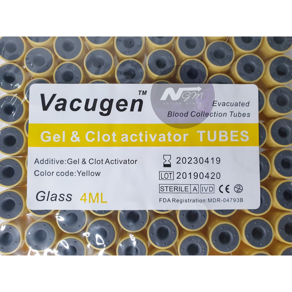Yellow Top 4ml / Gel and Clot Activator Tubes/ Evacuated Blood