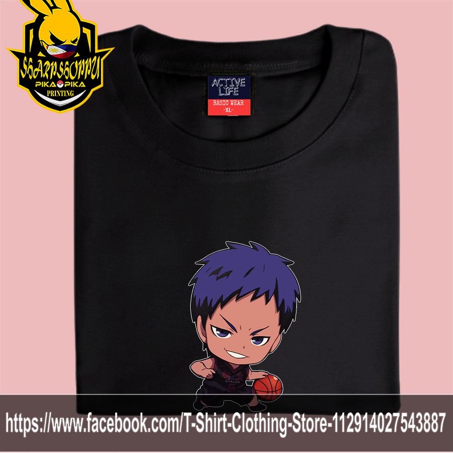 KUROKO NO BASUKE DAKI AOMINE CHIBI ANIME PRINT T-SHIRT Shopee
