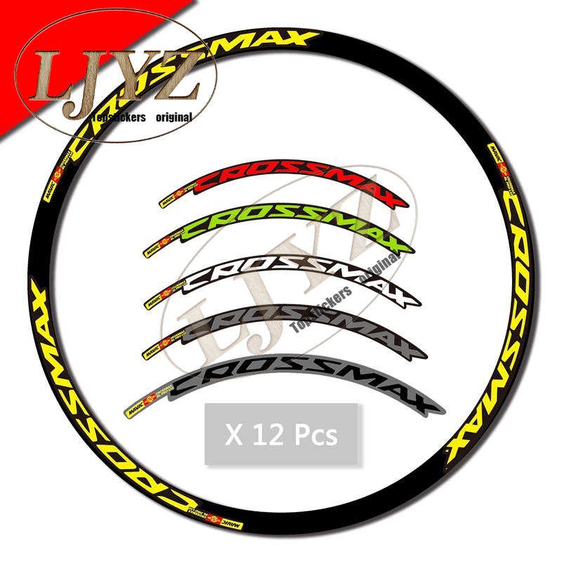Vinyl 3M StickersMavi CROSSMAX Mountain Bike Wheel Rim Set Stickers MTB DH Replacement Decals