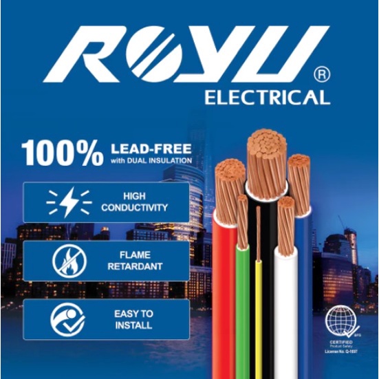 ROYU THHN Stranded Wire 8 AWG 8 0mm2 150 Meters RTN8ABK100 Shopee Philippines