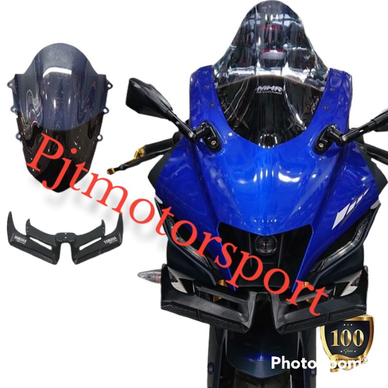 Winshield Jenong Winglet All New R15 V4 / R15 V3 Thick Visor Glass ...