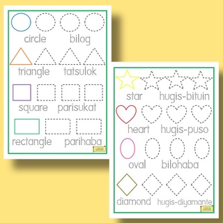 Tracing Shapes Write & Erase A4 size Laminated | Shopee Philippines