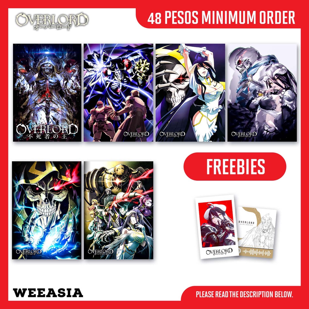 OVERLORD Anime A4 Posters HD Print with FREEBIES | WEEASIA | Shopee  Philippines