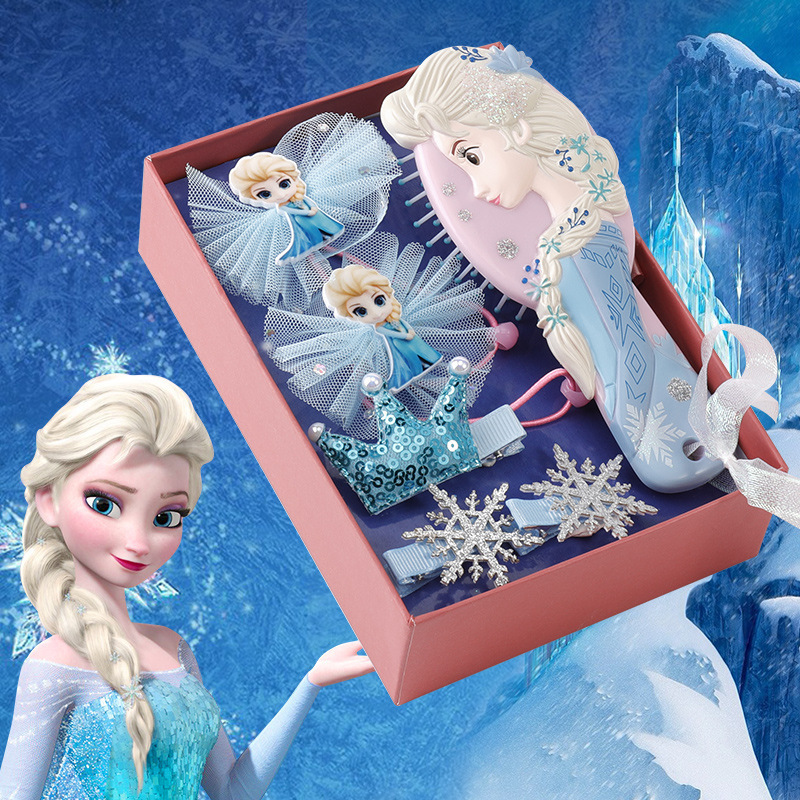 Frozen Princess Elsa Gift Box Baby Girls Hair Accessories 6 Pieces Set ...