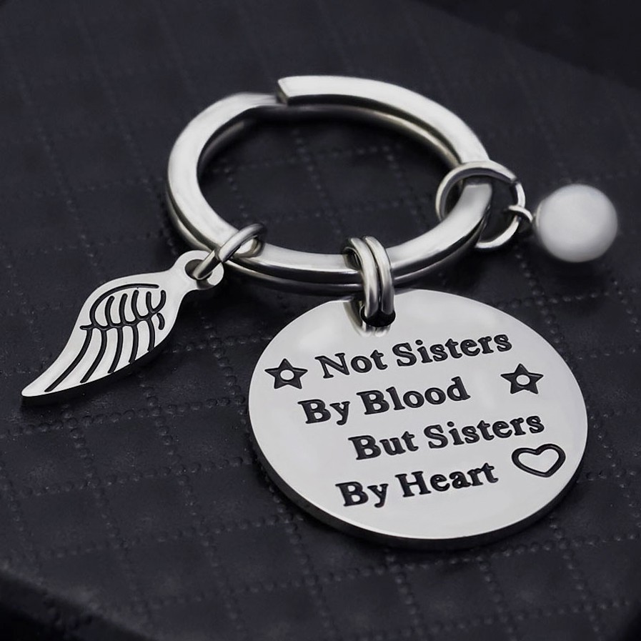 Sister Keychain Gift - Bestie BFF Jewelry For Birthday, Christmas, Graduation, Silver Stainless Steel - View #6
