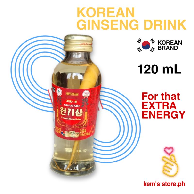 Won Ki Sam Korean Ginseng Drink 120 mL Energy booster drink | Shopee ...