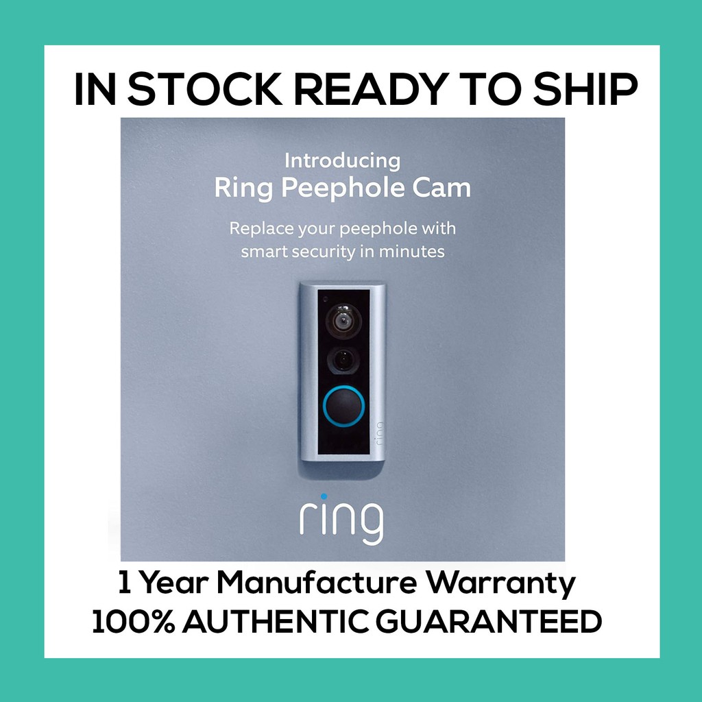 Authentic Original Ring Peephole Cam Smart Video Camera, Doorbell & 2