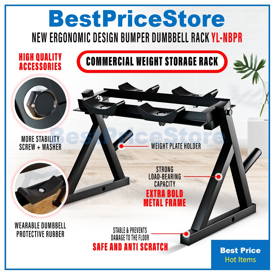 BPS Heavy Duty Dumbbell Rack for NBP Ironclad Bumper FED Dumbbell