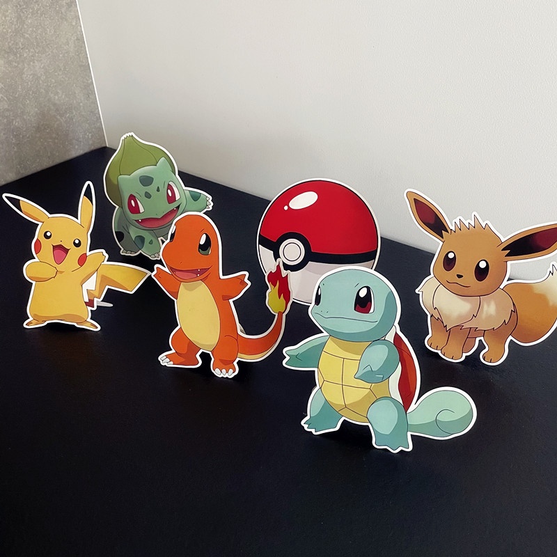 6pcs / Set Pokemon Go 3D Paper Table Centerpiece Kids Birthday Bedroom ...