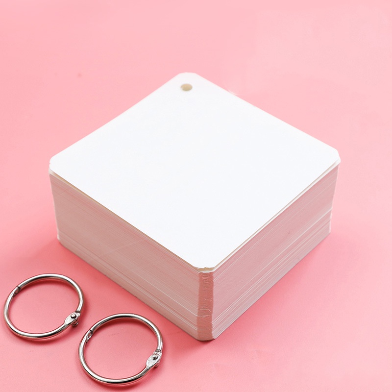 50pcs Words Message Notes Paper Tags, Square Mini Craft Cardboard with ...