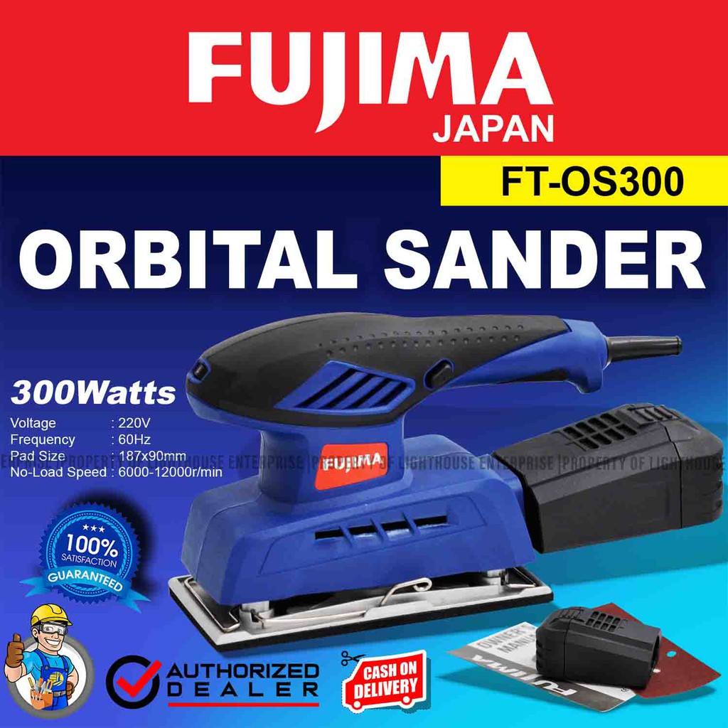 FUJIMA Japan 300W 187x90mm Orbital Finishing Sander / Orbital Sander