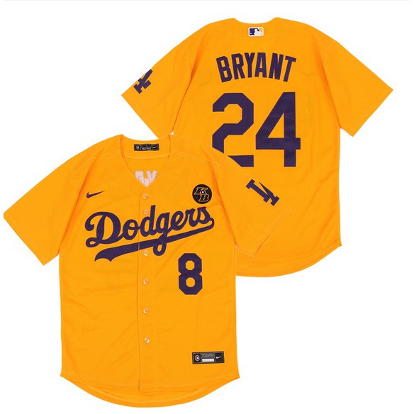 Dodgers #8/24 Kobe Bryant Lakers/Dodgers Patch Jersey - All