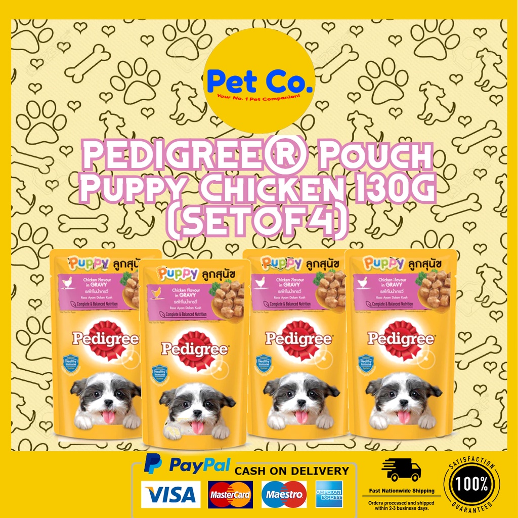 PEDIGREE Pouch Puppy Chicken 130G SETOF4 Shopee Philippines