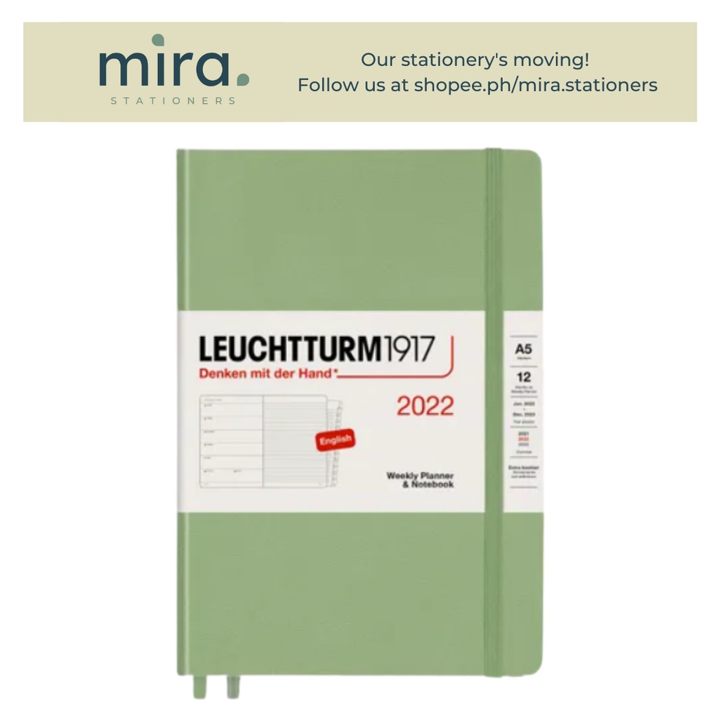 Leuchtturm1917 Weekly Planner 2022 & Notebook A4/A5/A6 Hardcover