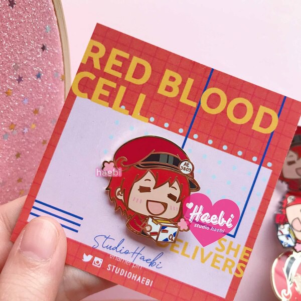 Red Blood Cell Hataraku Saibou - Cells At Work - Pin