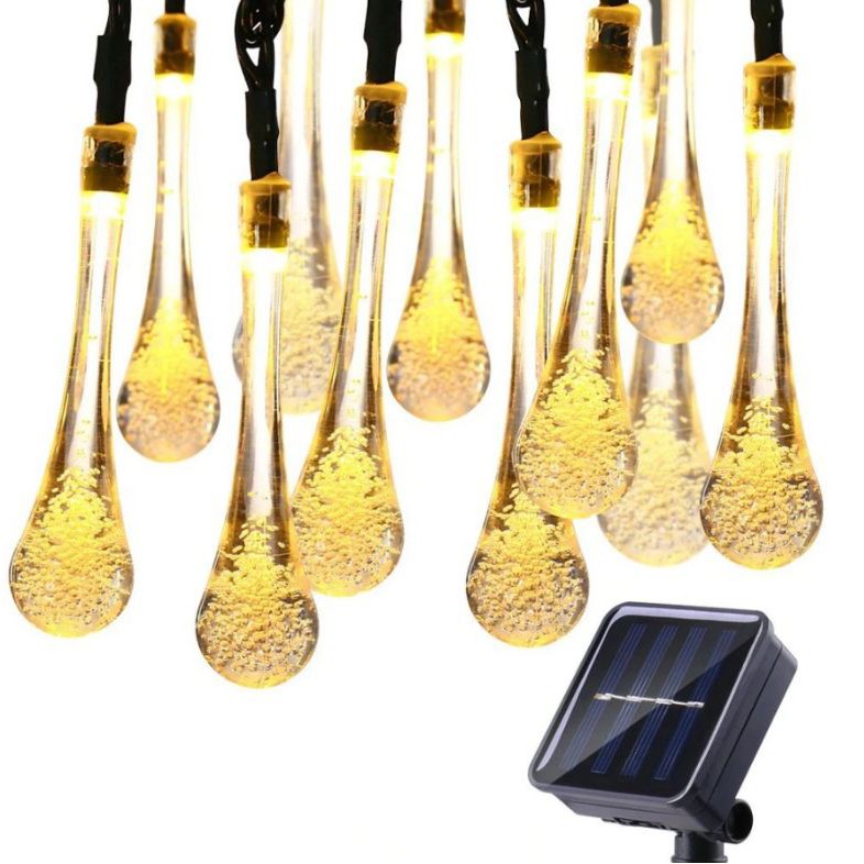 Solar LED Light Raindrop LED String Lights Fairy Lights Waterproof ...