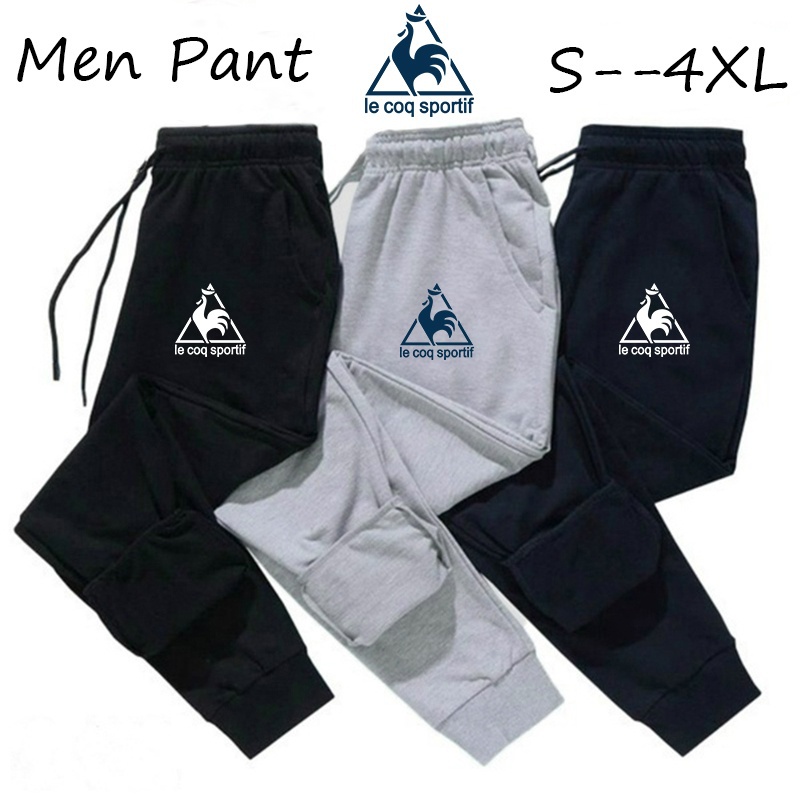 Mens Gym Joggers Cotton Pants Printed Le Coq Sportif Casual Sport Trousers Shopee Philippines