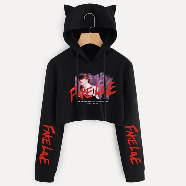 Crop top hoodie sales shopee