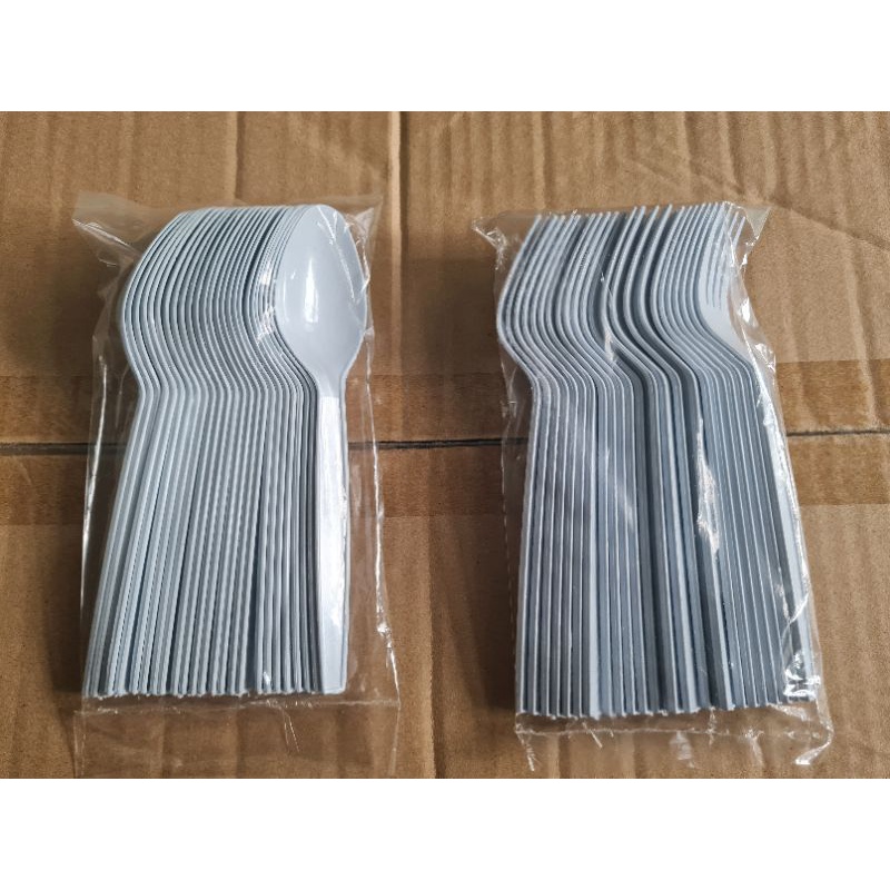 25pcs Disposable Spoon and Fork Shopee Philippines