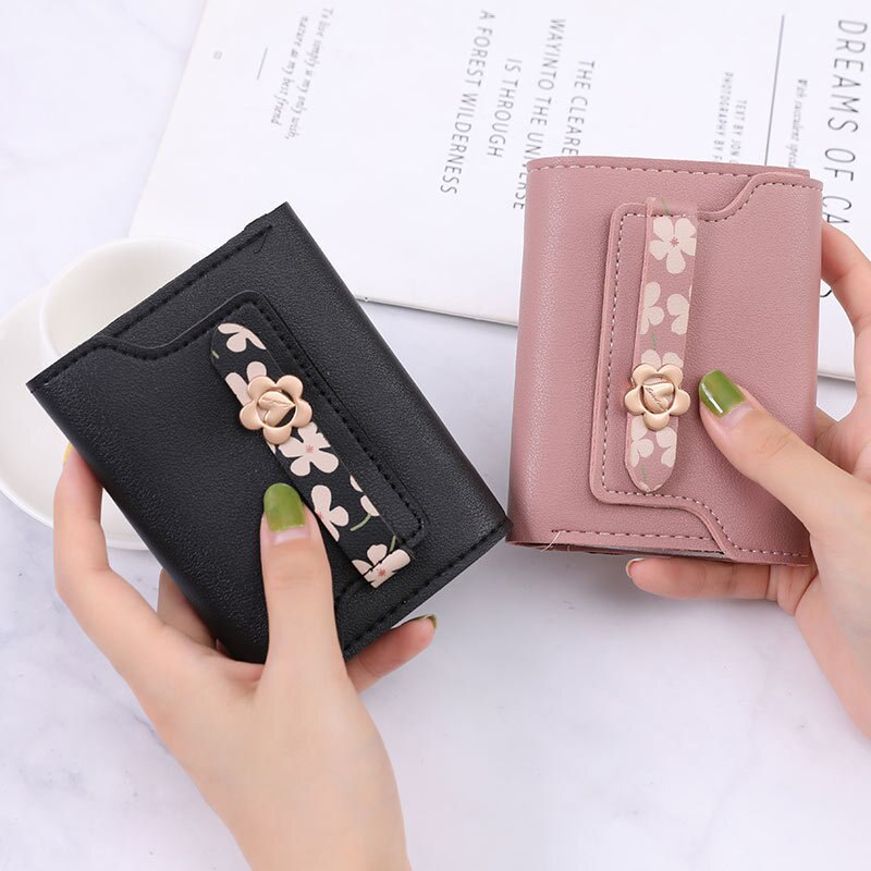 Luxury Designer Women's Wallet Short Zipper Coin Purse Buckle Folding