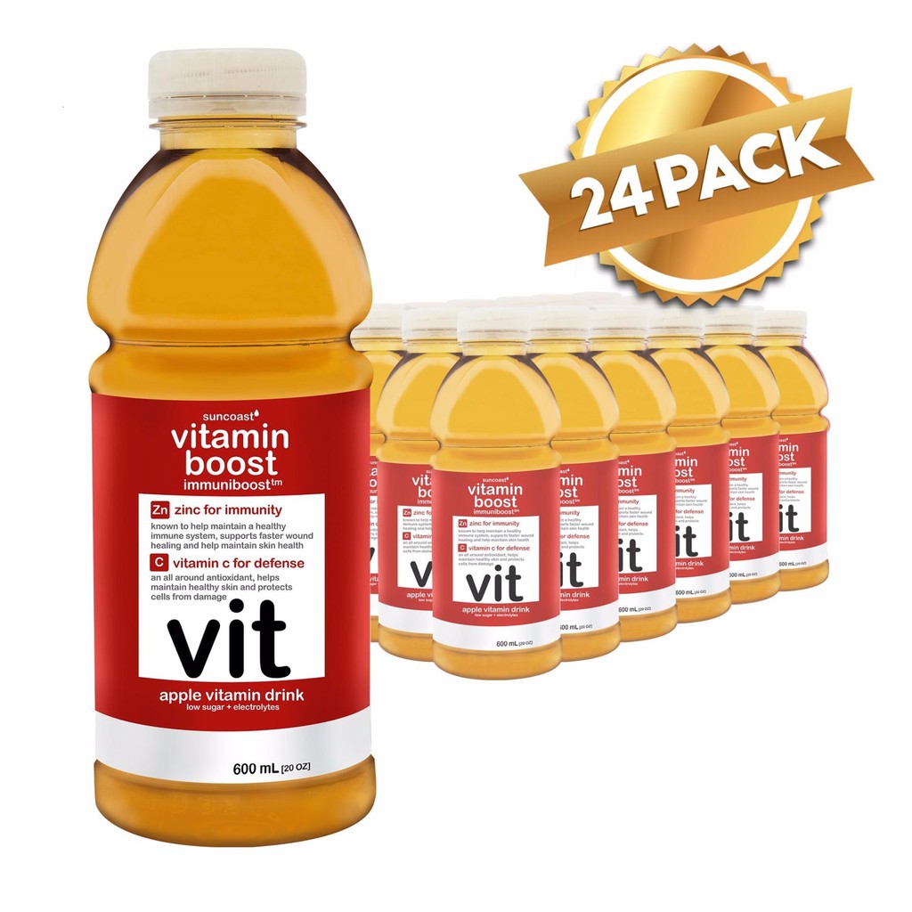 Suncoast 600ml Vitamin Boost Apple Drink Immuniboost (Box of 24 ...