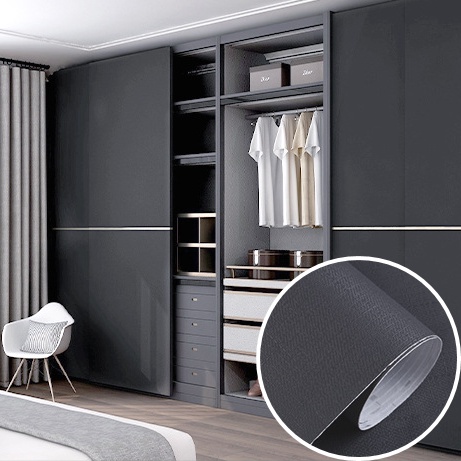 Vinyl cabinet sticker/self adhesive wallpaper/bedroom pure color wall ...