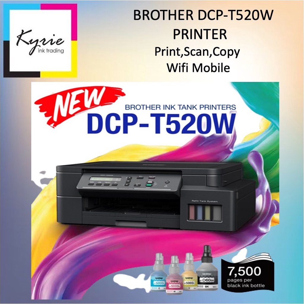 Brother DCP-T520W Ink Tank Brandnew Printer (Print,Scan,Copy) Wifi ...