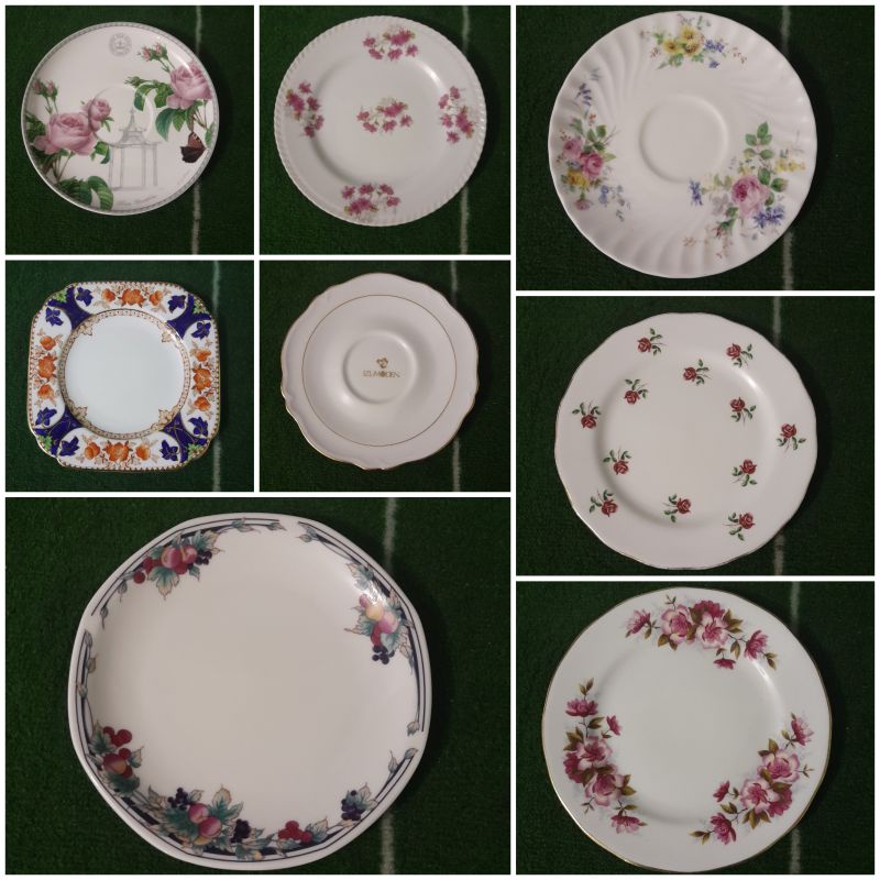 Vintage Side Plates Cake Plate Limoges Royal Doulton Colclough Queen 