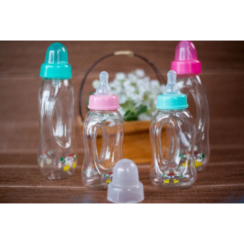 Pacifier Milk Bottle Shape Middle Hole For Kids Babies Drinking Easy