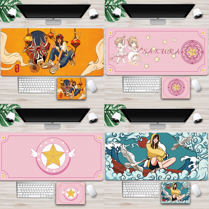 ☆♨☆ Super Large Customized Cute Mouse Pad Girls Pink Shortcut Key Girl