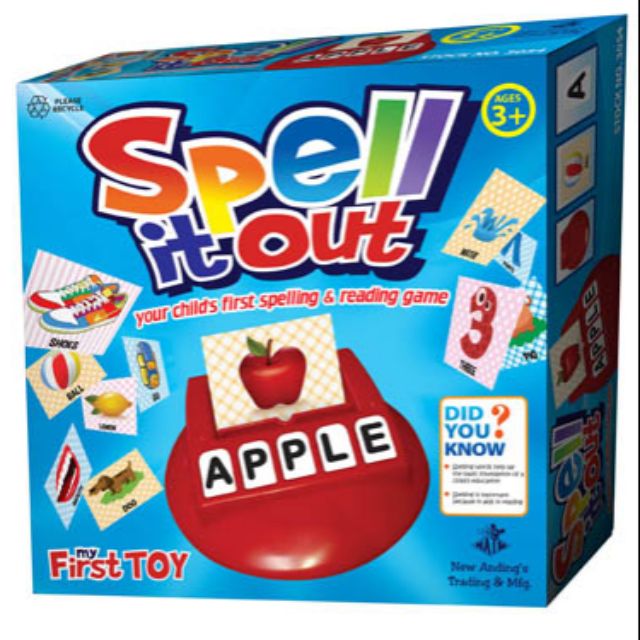Spell It Out Board Game Educational Letters Game Spelling Alphabet ...