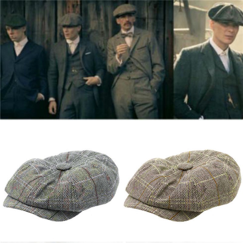 【Ready Stock】♗Peaky Blinders Gatsby Hat Beret Men Flat Ivy Beret Golf ...