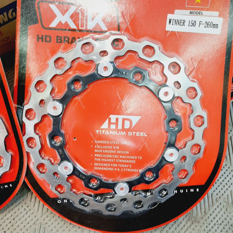Macqueen X1r brake disc FRONT Mounted with Winner, Winner X has 260mm ...