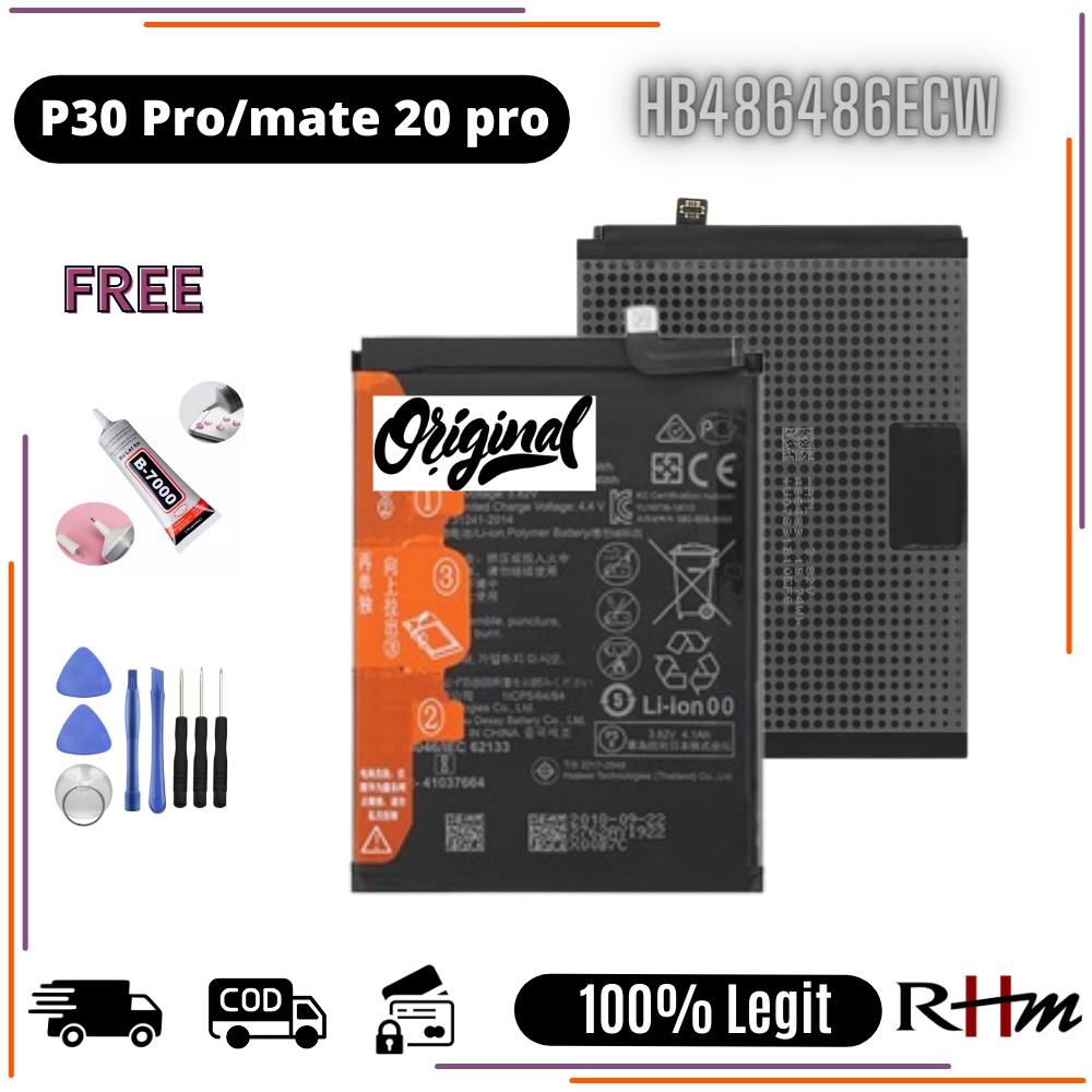 P30 Pro, Mate 20 Pro Battery, Model: HB486486ECW Original Quality ...