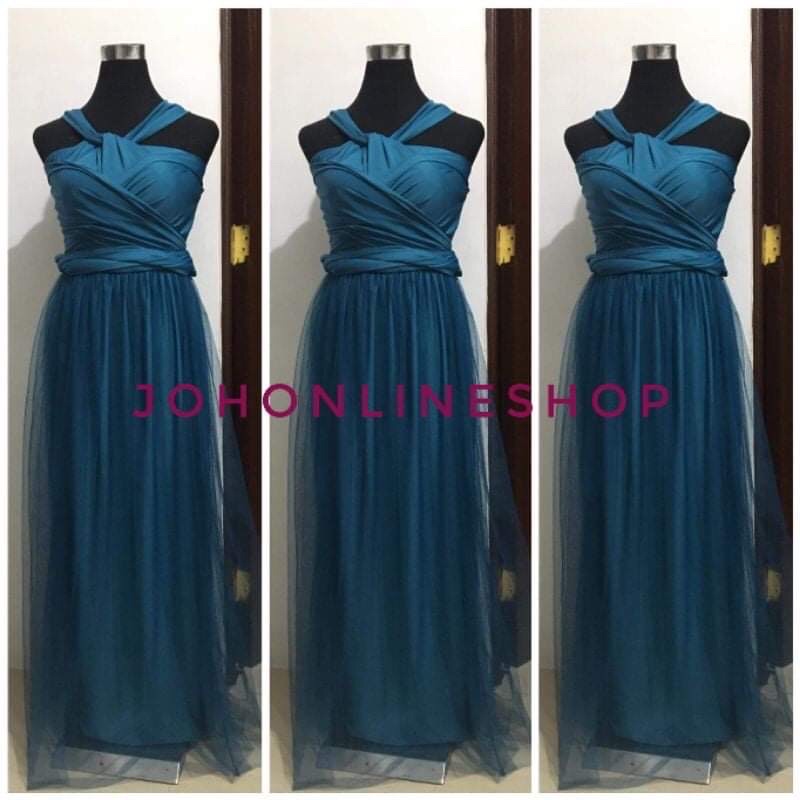 Dark teal hot sale infinity dress