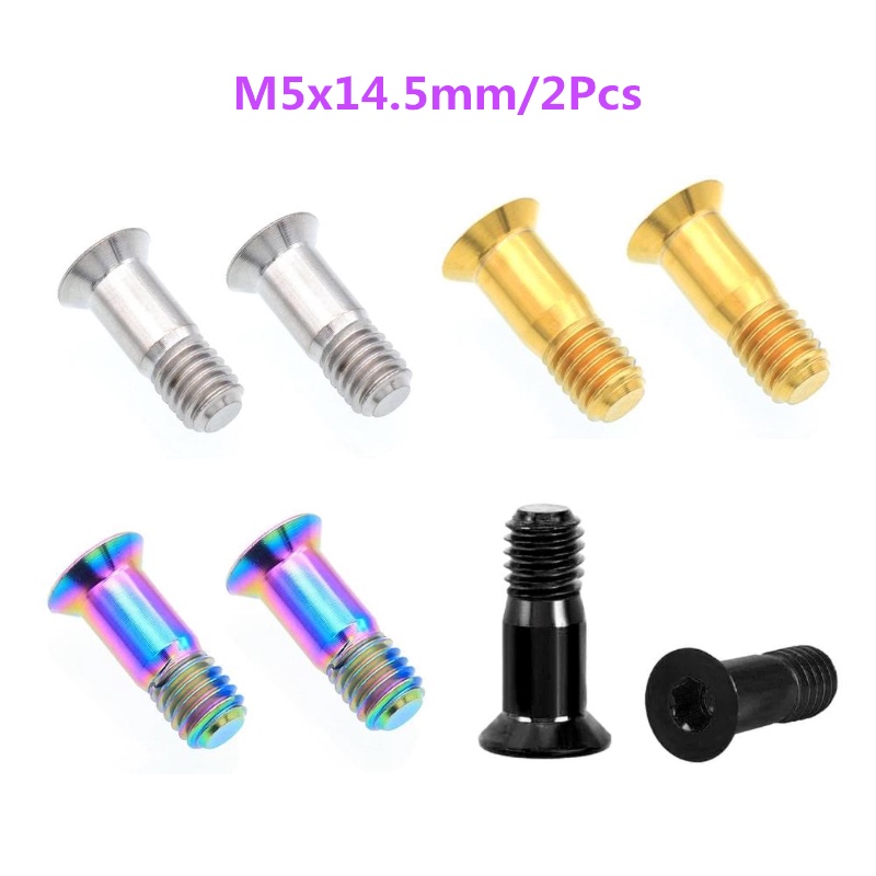 UHDFBDHF 2PCS Titanium Bicycle Rear Derailleur Jockey Wheel Bolt M5x14.2mm ( Black