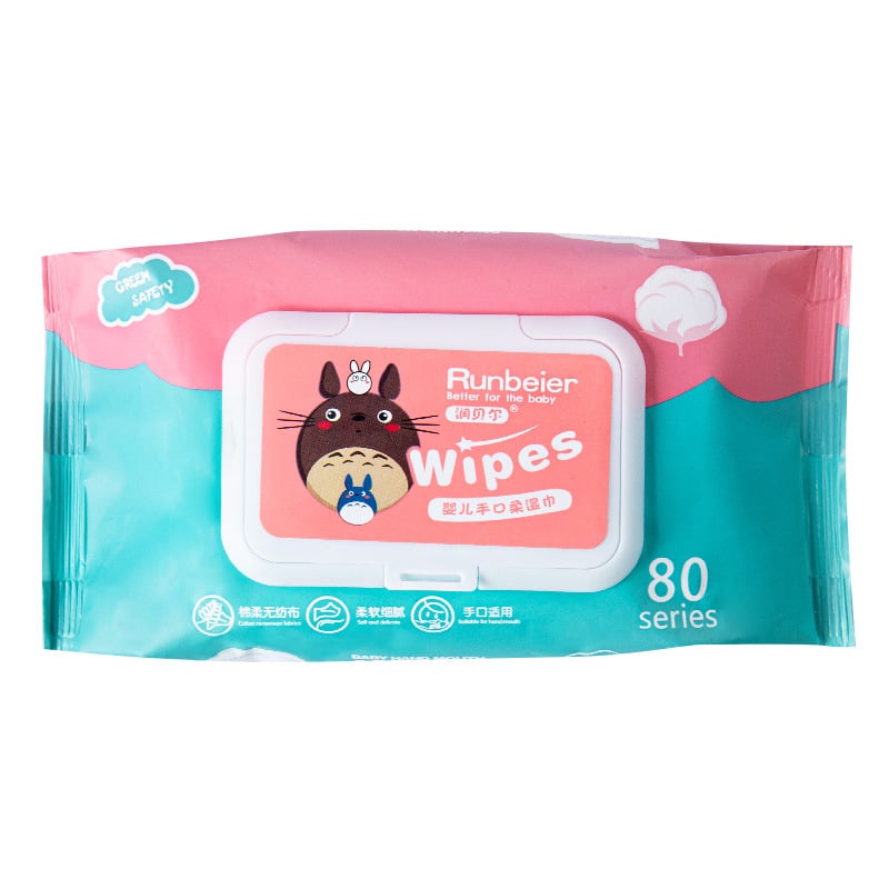 JH 80 Suction Wet Towel Baby Hand and Mouth Wet Towels Wipes Tissue
