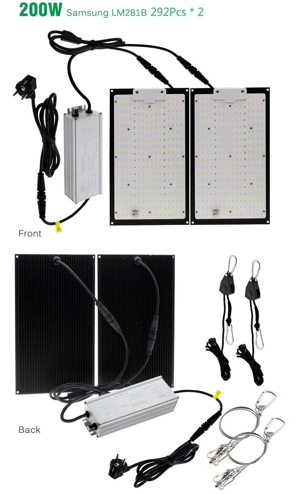 Full Spectrum LED Grow Light Quantum Panel Samsung LM281B Dimmable ...