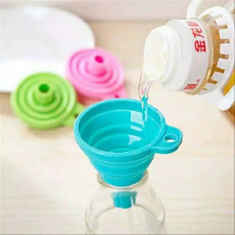 (Hj_888) Small Folding Funnel Versatile Elastic Silicon Rubber Material ...